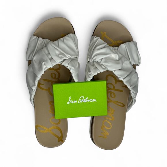 Sam Edelman Aida White Leather Sandals Women’s Size 6.5 New In Box - Picture 9 of 9